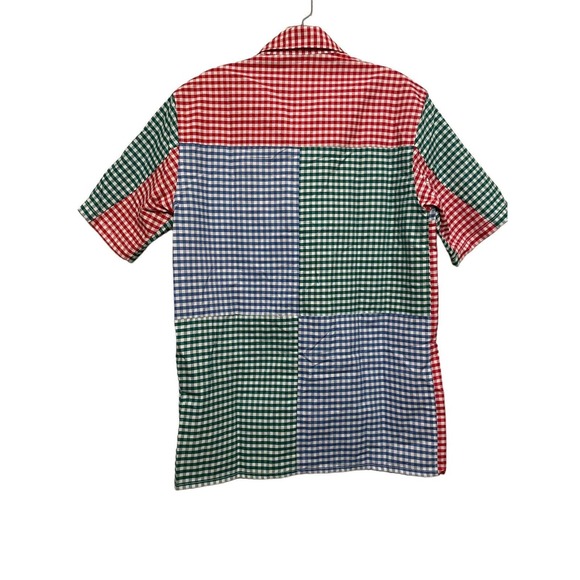 Gosha Rubchinskiy Short Sleeve Button Down Shirt Men Size Medium Check‎ Gingham - Picture 2 of 5